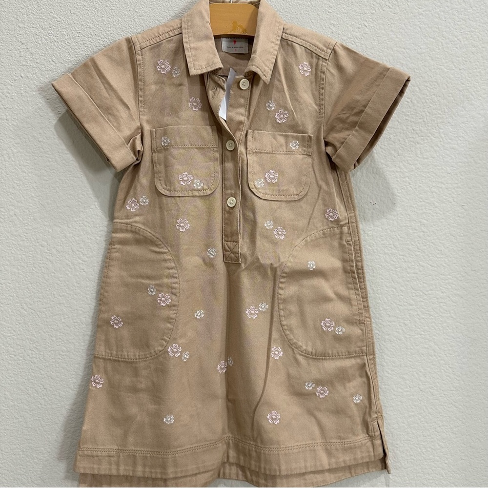 Crewuts Floral Embroidered Kids Dress